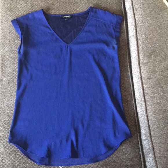 Express Navy Blue Blouse - Picture 2 of 4